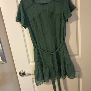 & Merci Short Chic Forest Green Mini Dress